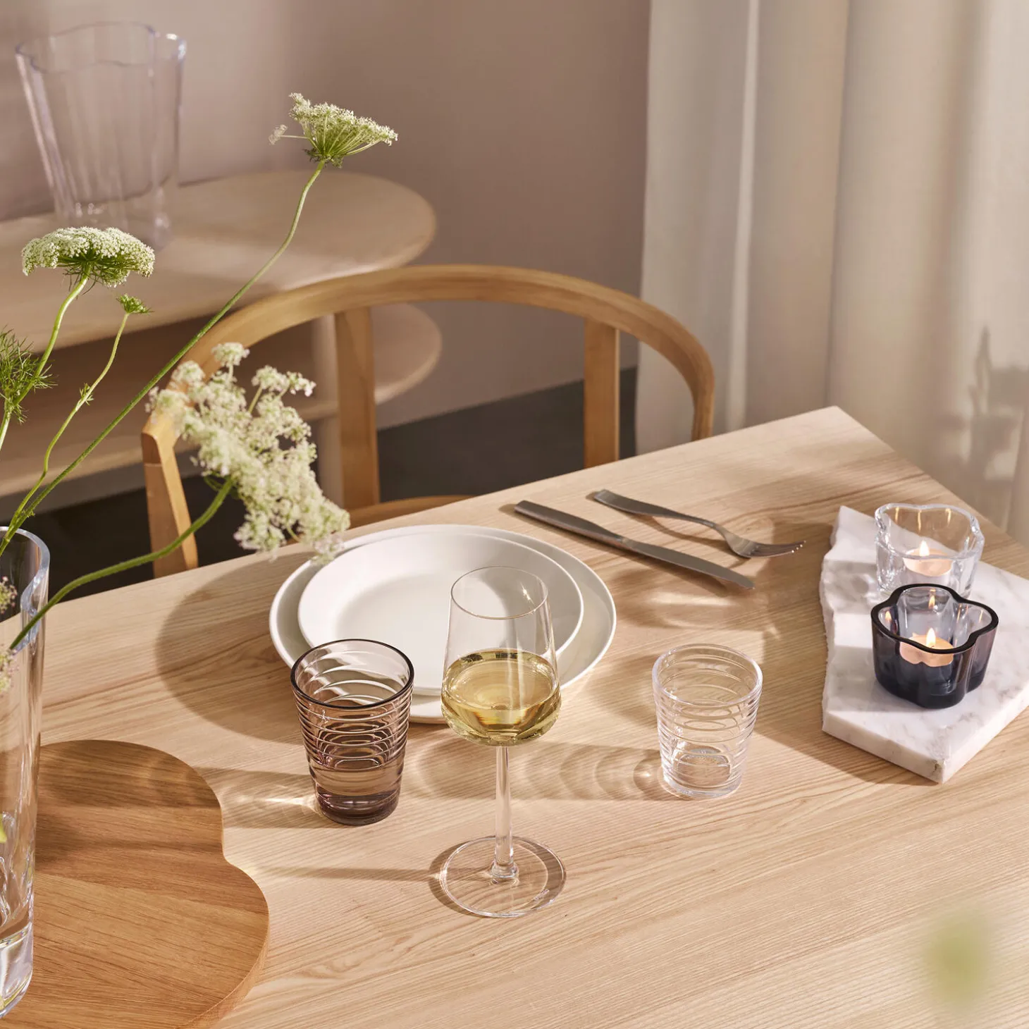 Aino Aalto drikkeglas 2 stk., linen