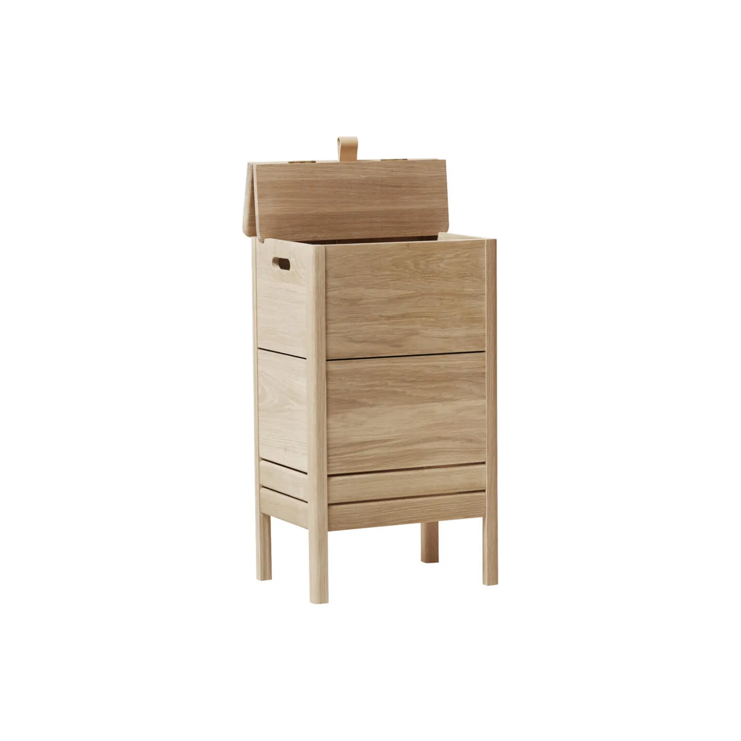 A Line Laundry Box, white oiled oak