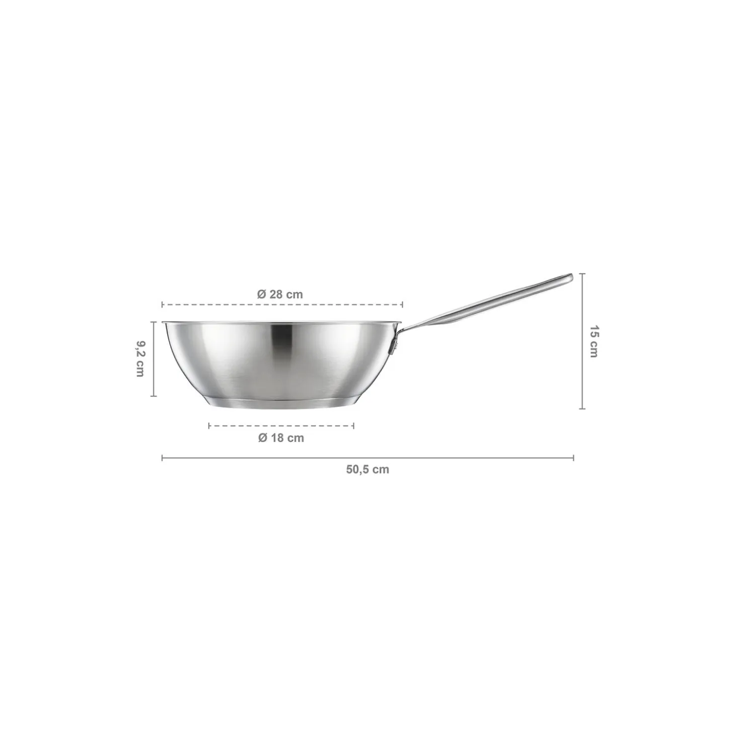All Steel Pure wok Ø 28 cm