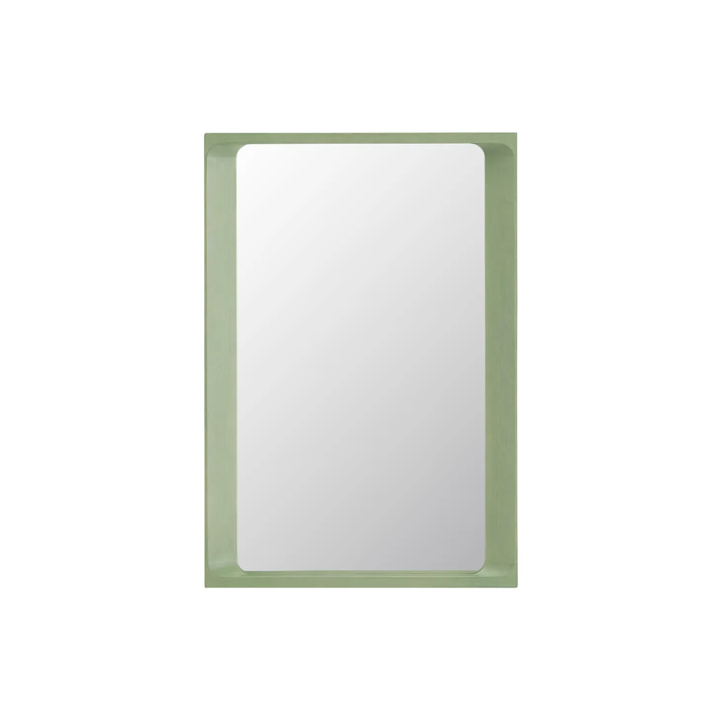 Arced Mirror, light green