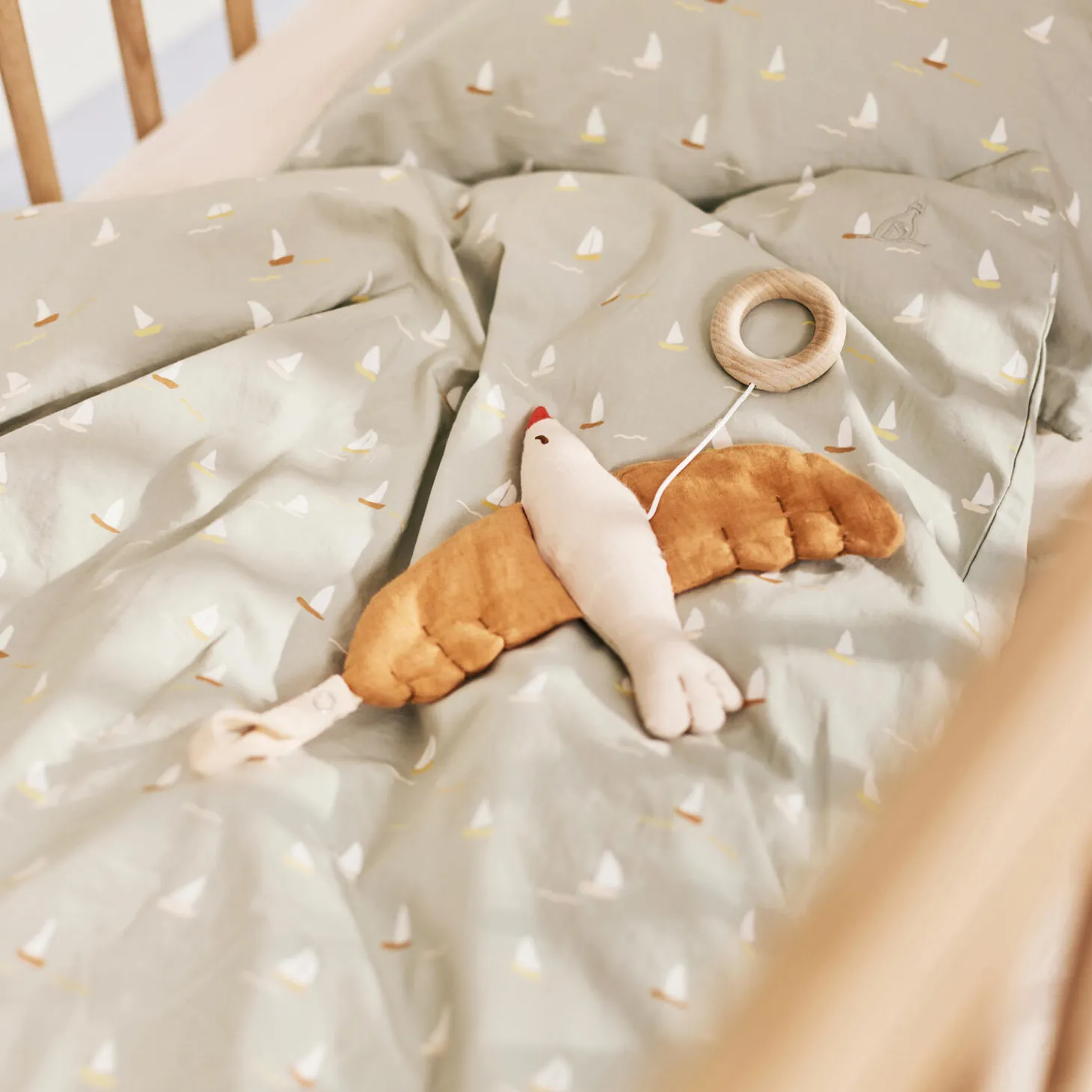 Bee baby sengetøj, sailboats