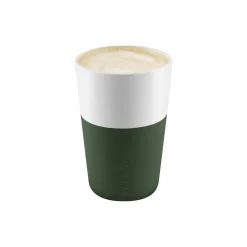 Cafe Latte-krus 2 stk., emerald green