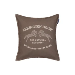 Catskills Logo Pillow Cover, stone/lt beige