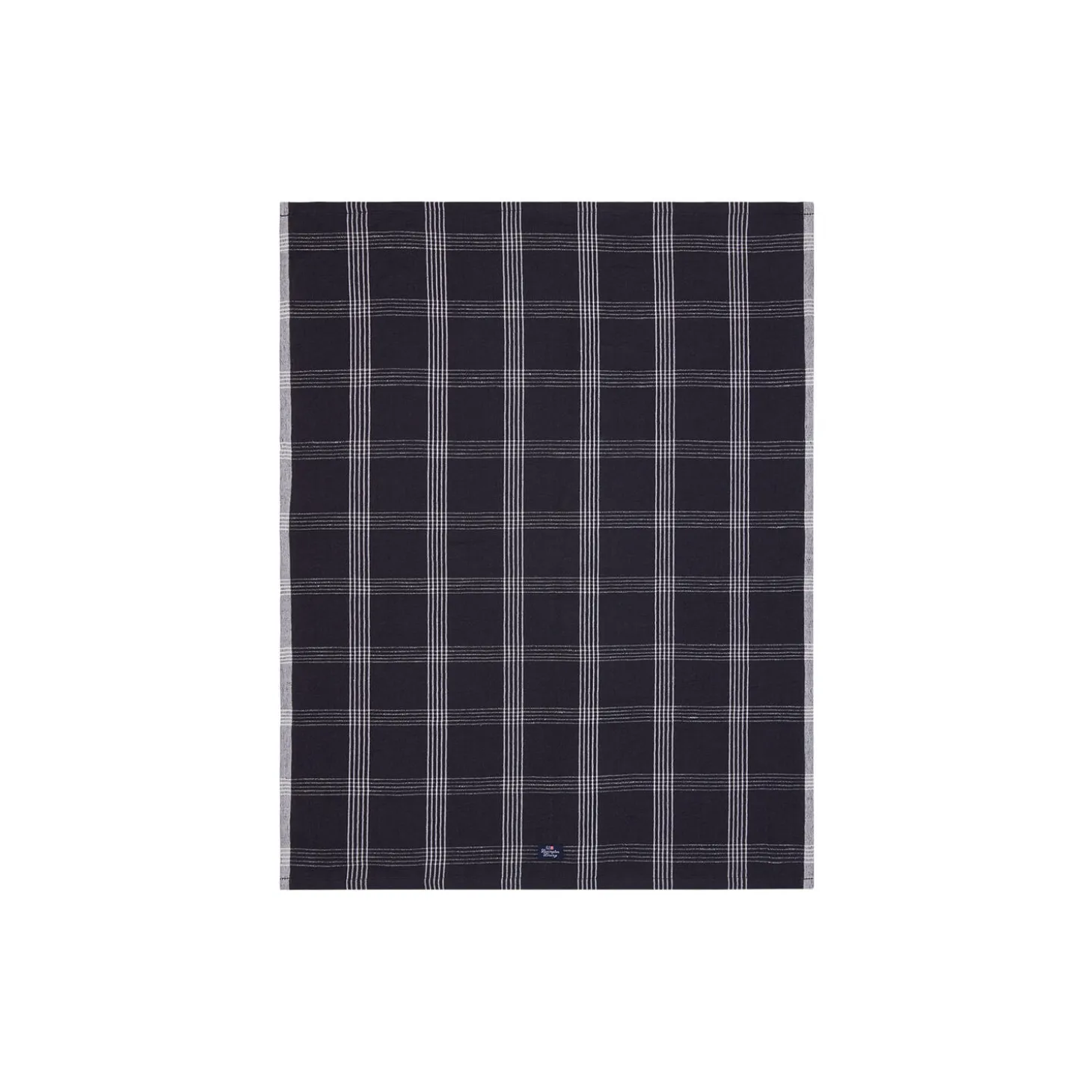 CheckedLinen/CottonKitchenTowel, black/white