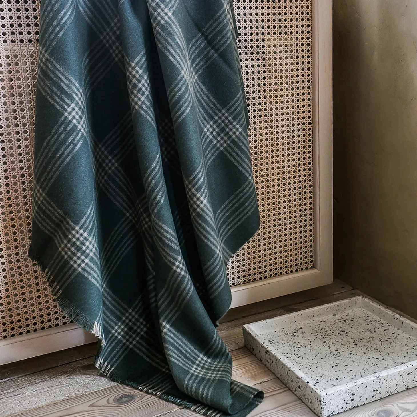 Check plaid, green/light green
