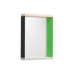 Colour Frame Mirror Small, green/pink