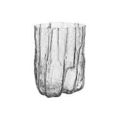 Crackle vase, clear