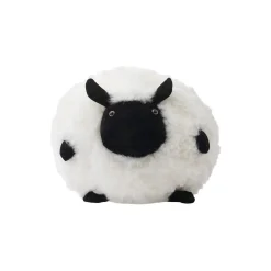 Cute Sheep rund pude Ø 20 cm, white/black