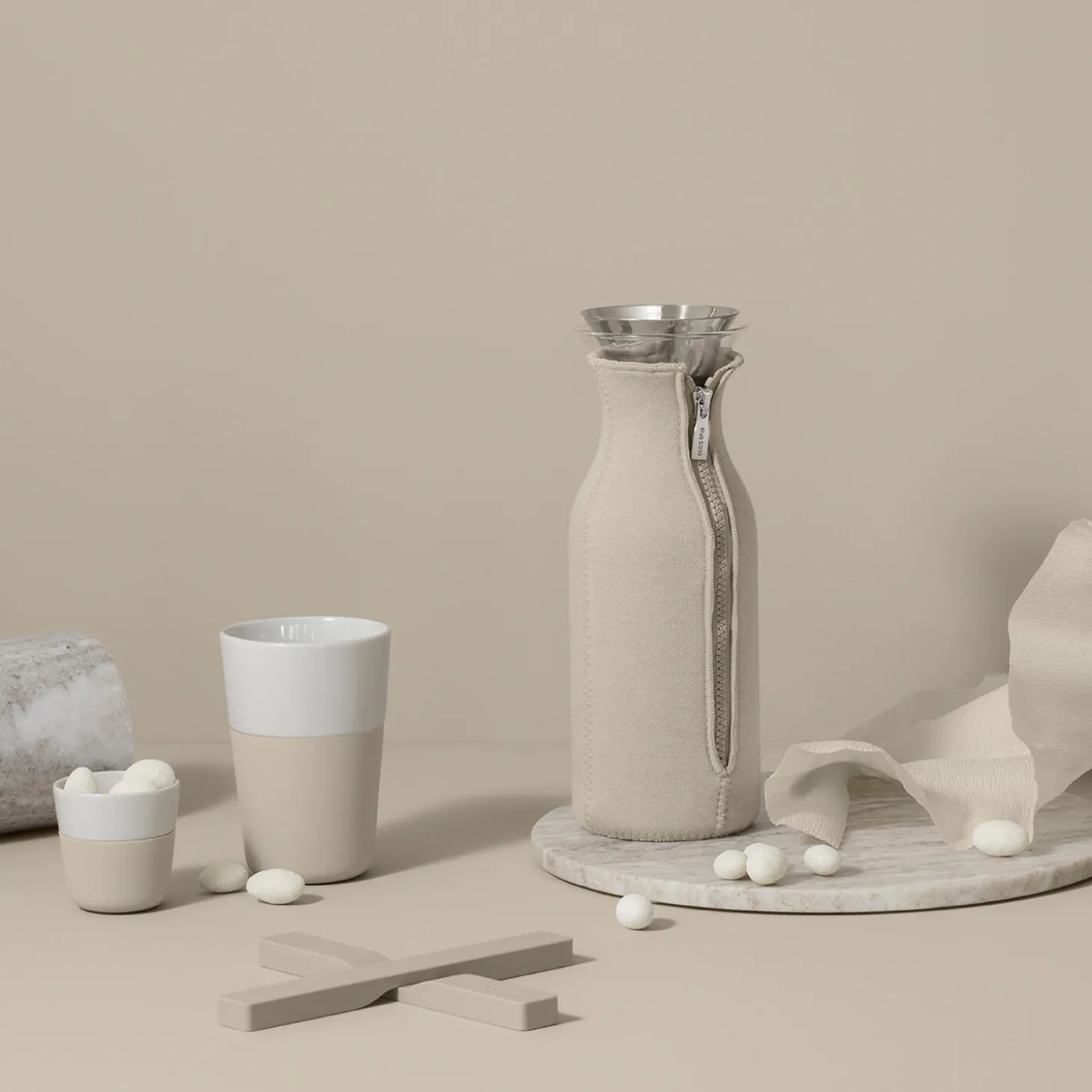 Espresso-krus 2 stk., pearl beige