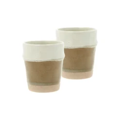 Evig espressokop 2 stk., brun/creme