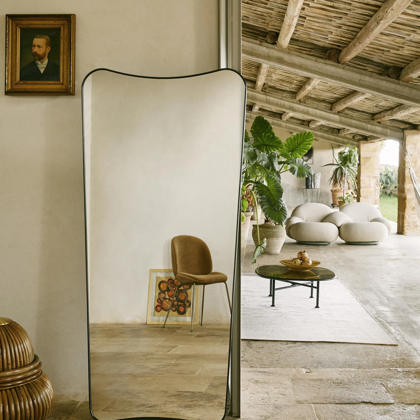 F.A. 33 Wall Mirror, black brass