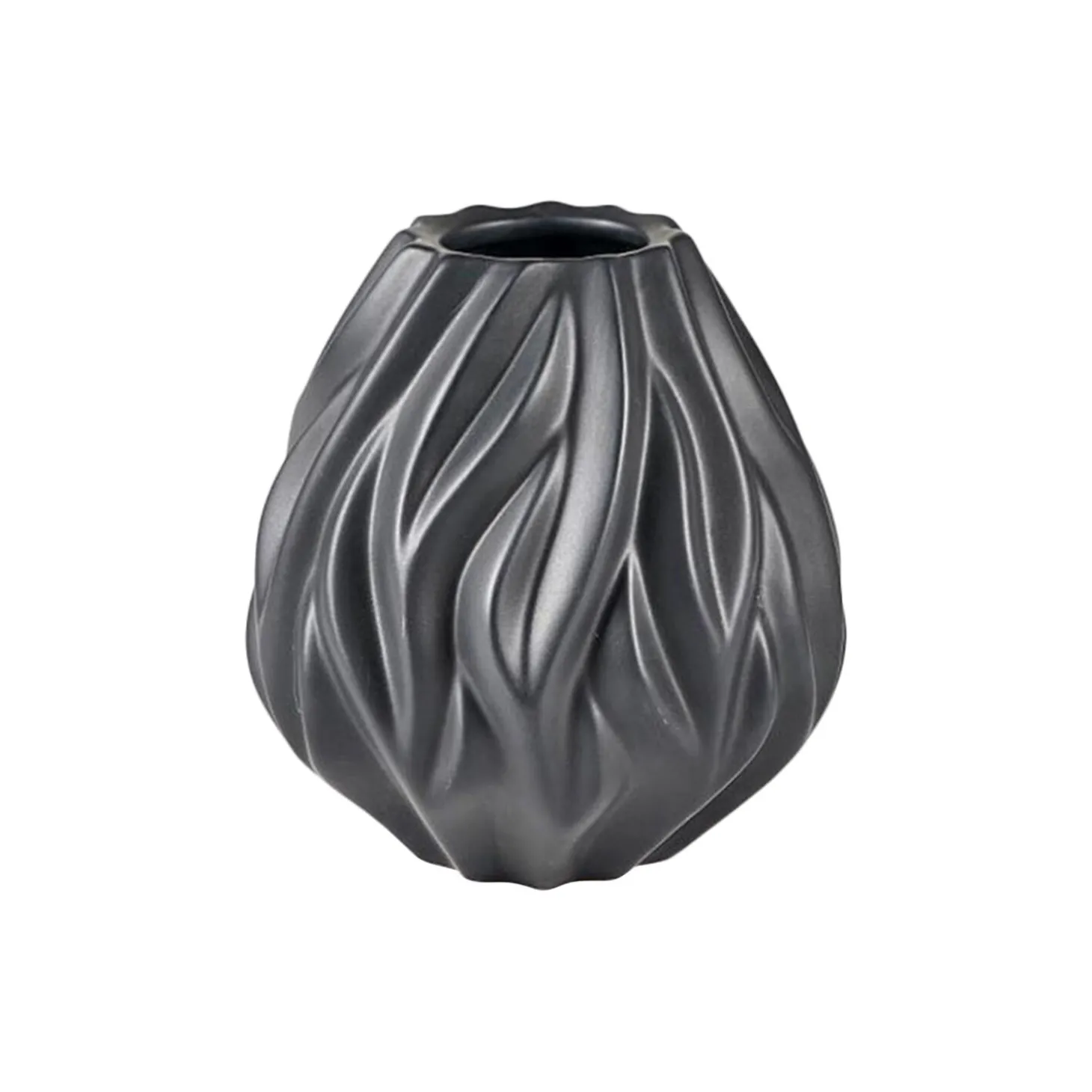 Flame vase, sort