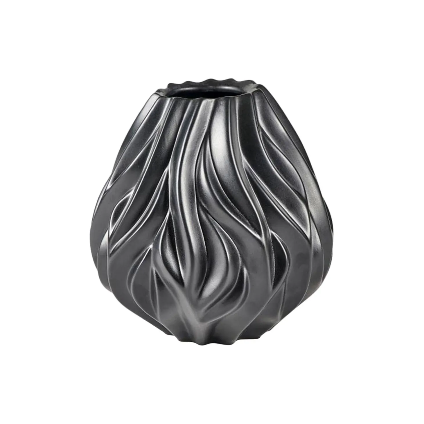 Flame vase, sort