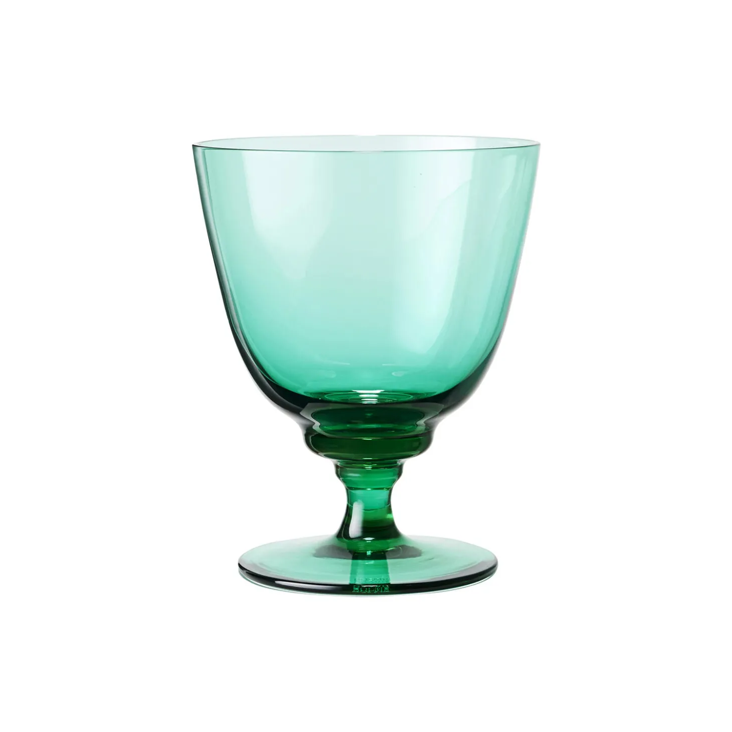 Flow glas på fod, emerald green