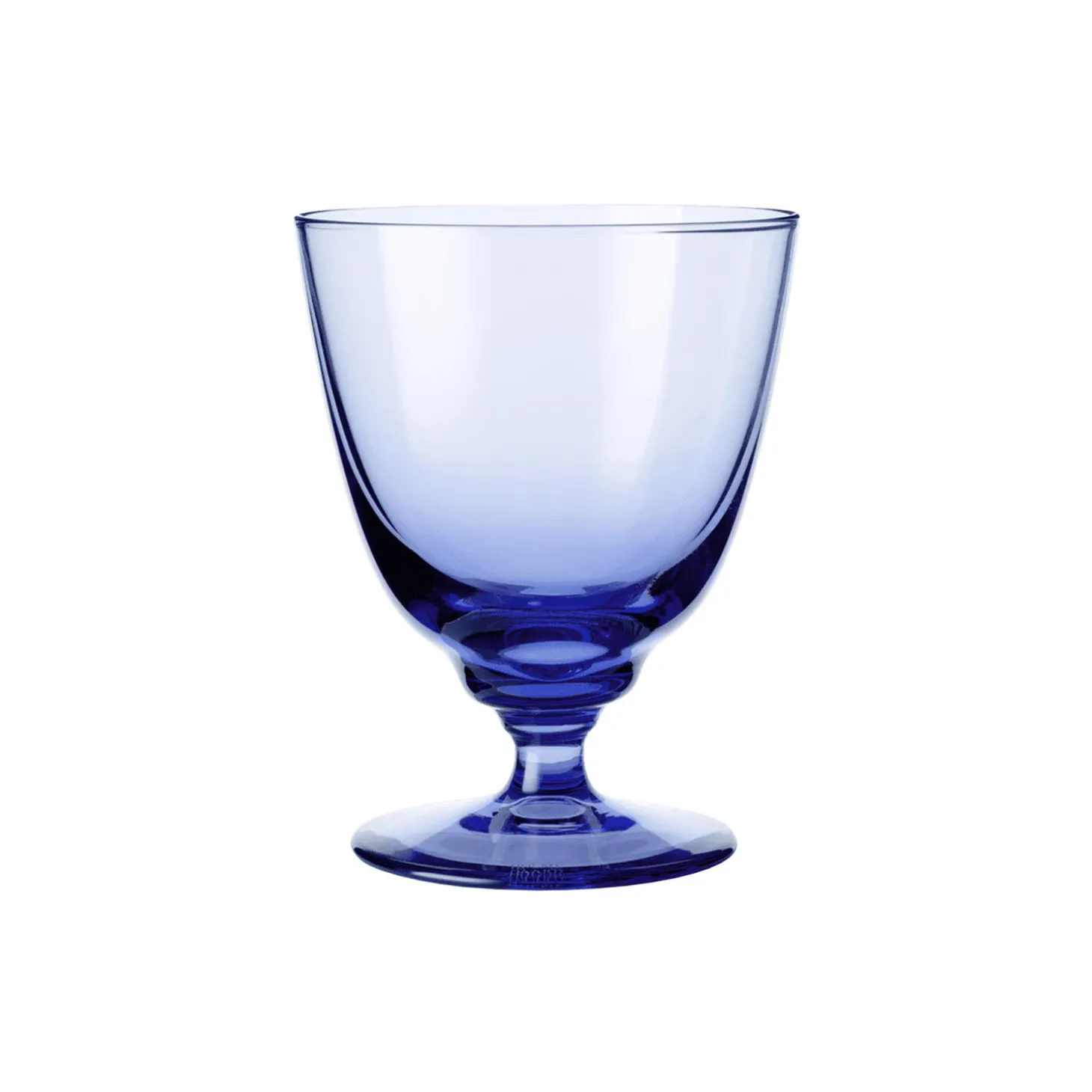 Flow glas på fod, mørk blå