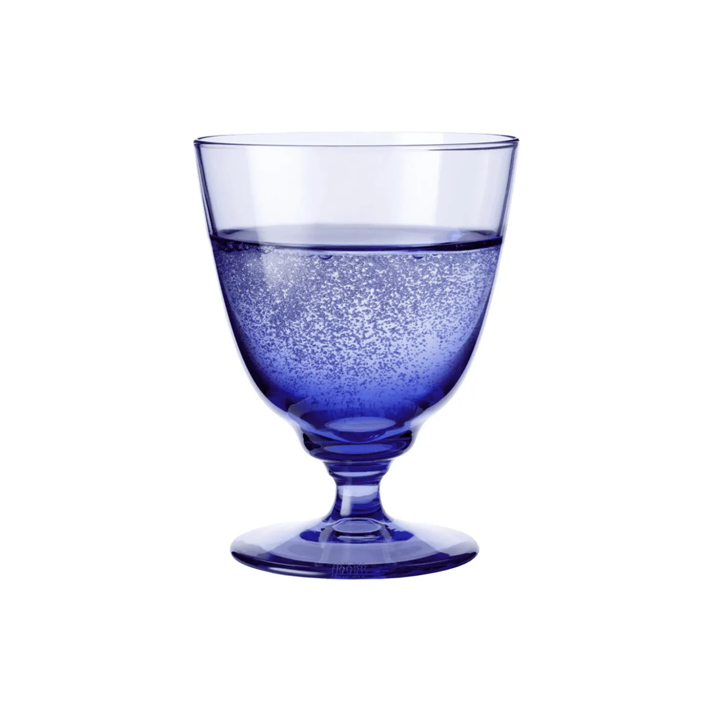 Flow glas på fod, mørk blå