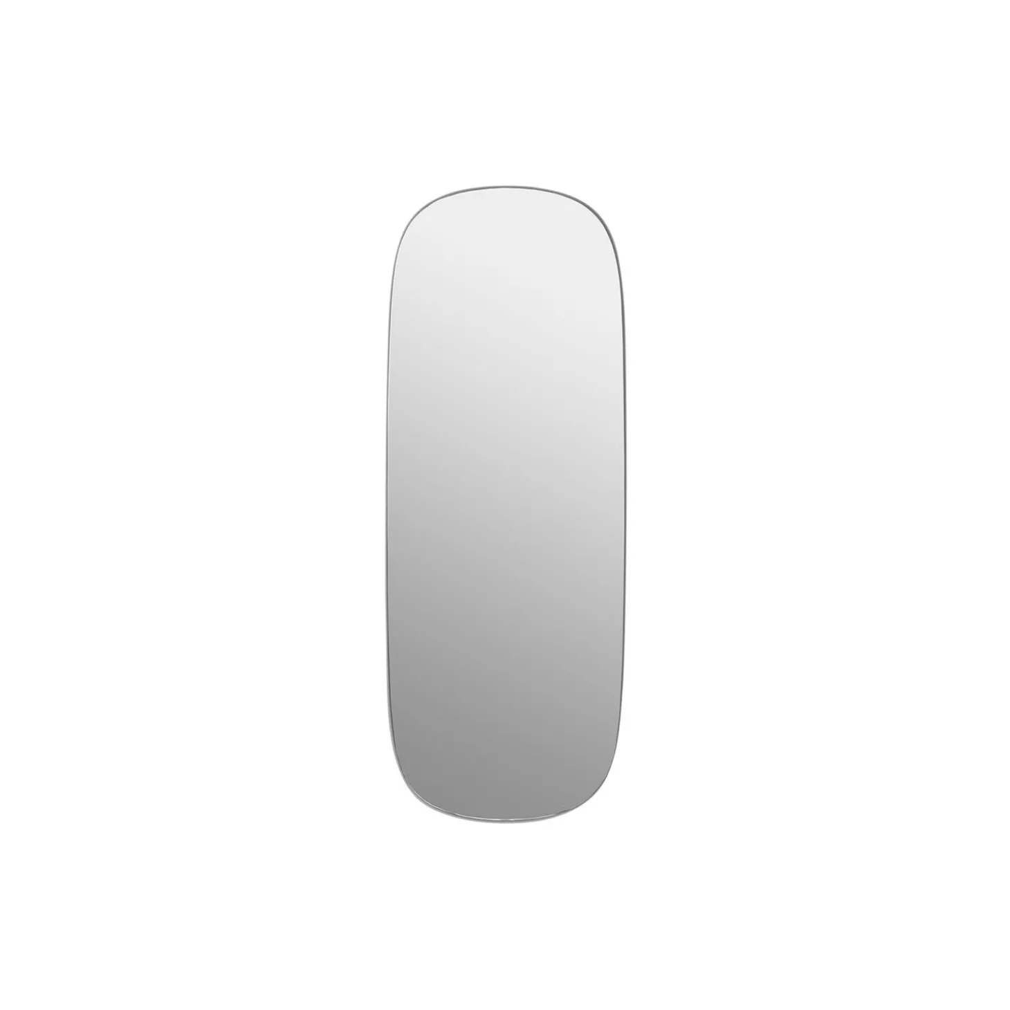 Framed Mirror, grey/clear