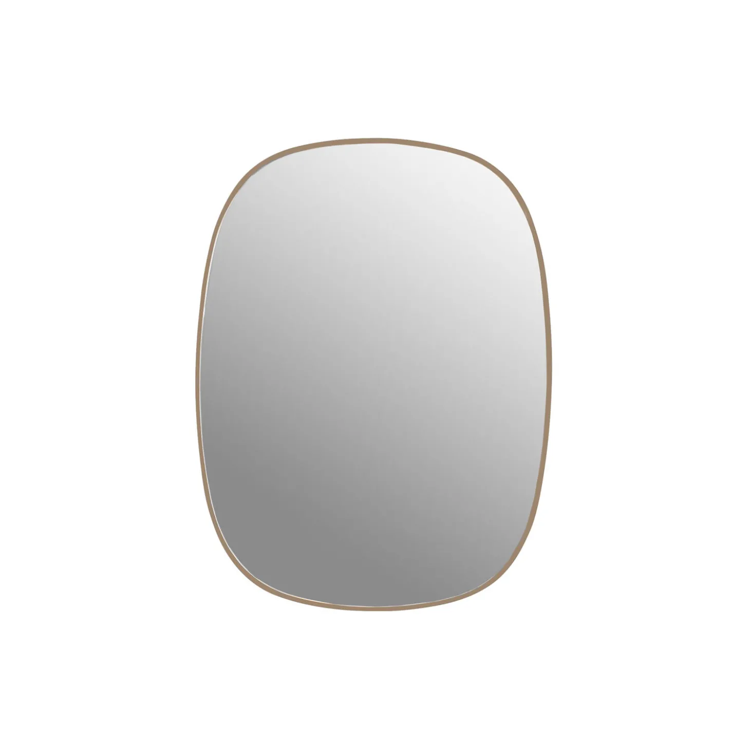 Framed Mirror, rose/clear
