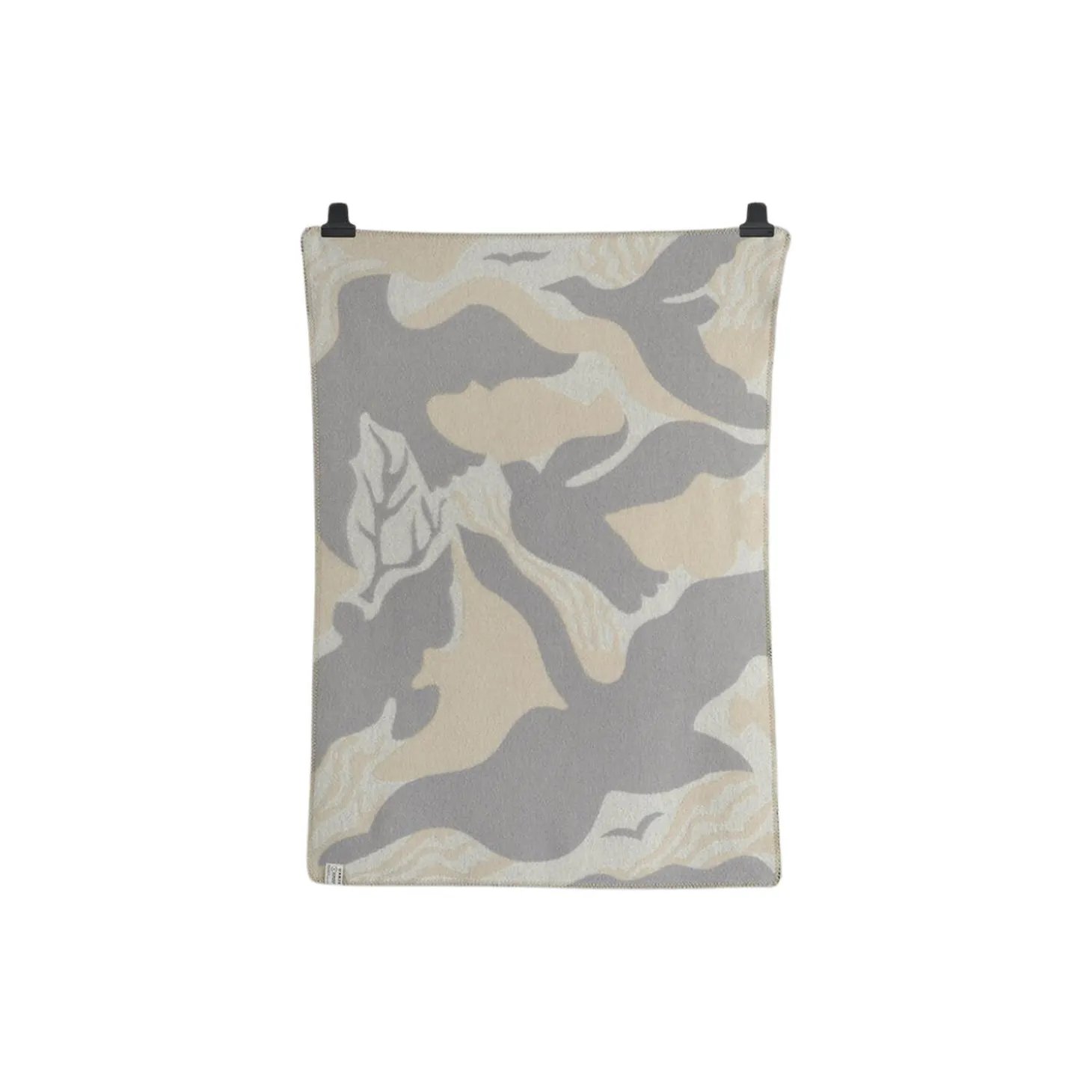 FUGL OG FISK Half Size Throw, grey/beige