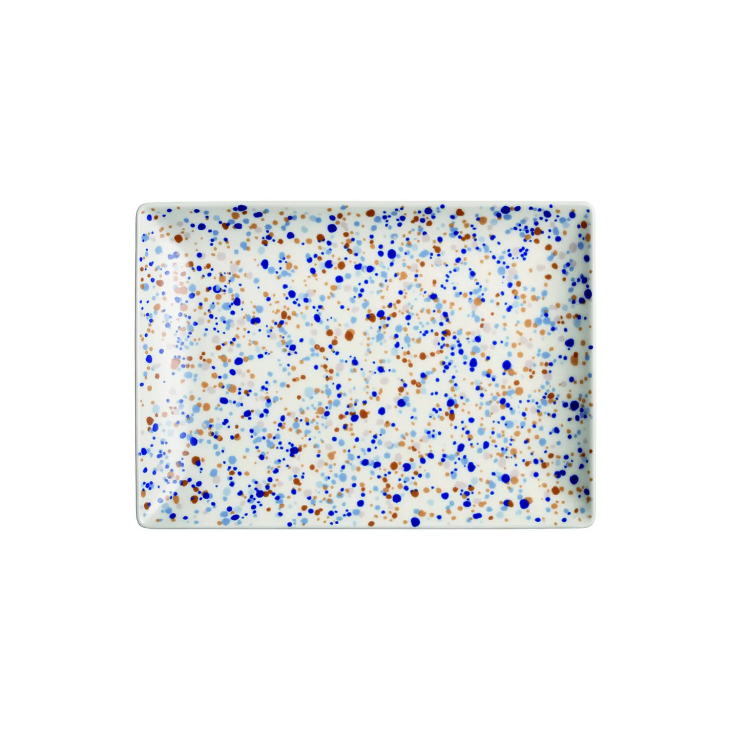 Helle A4 tallerken, blue-brown