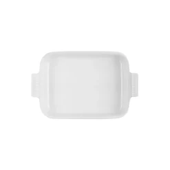 Heritage rektangulært fad 32 cm, white