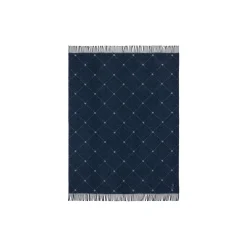 Icons Signature Star Recycled Wool Throw, navy/white