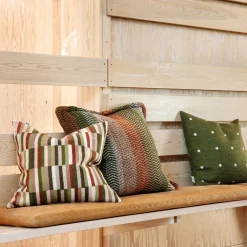 IDA Cushion, olive burgundy