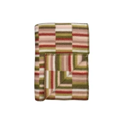 IDA Throw, olive burgundy