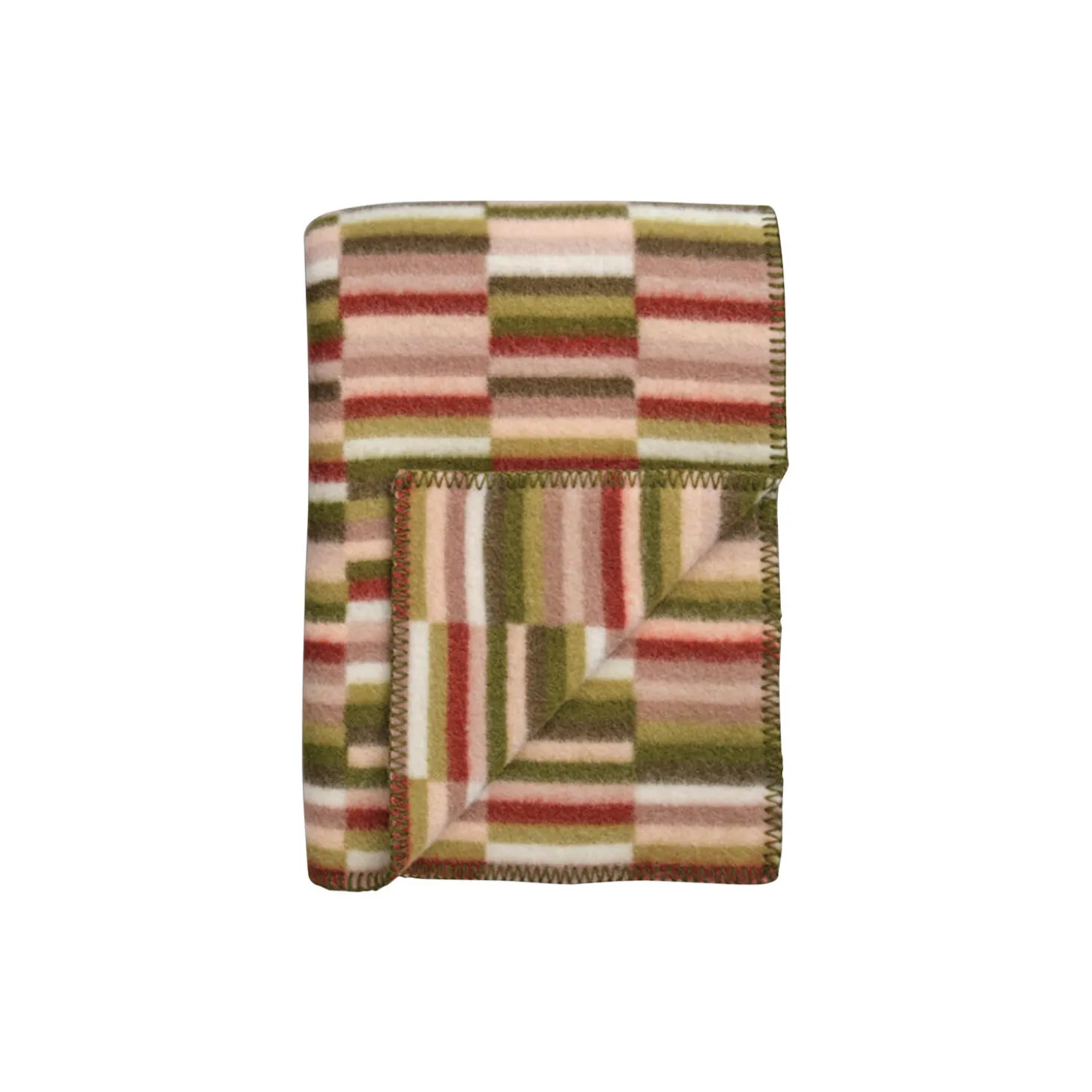 IDA Throw, olive burgundy