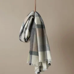 Intersection plaid, camel/white/grey