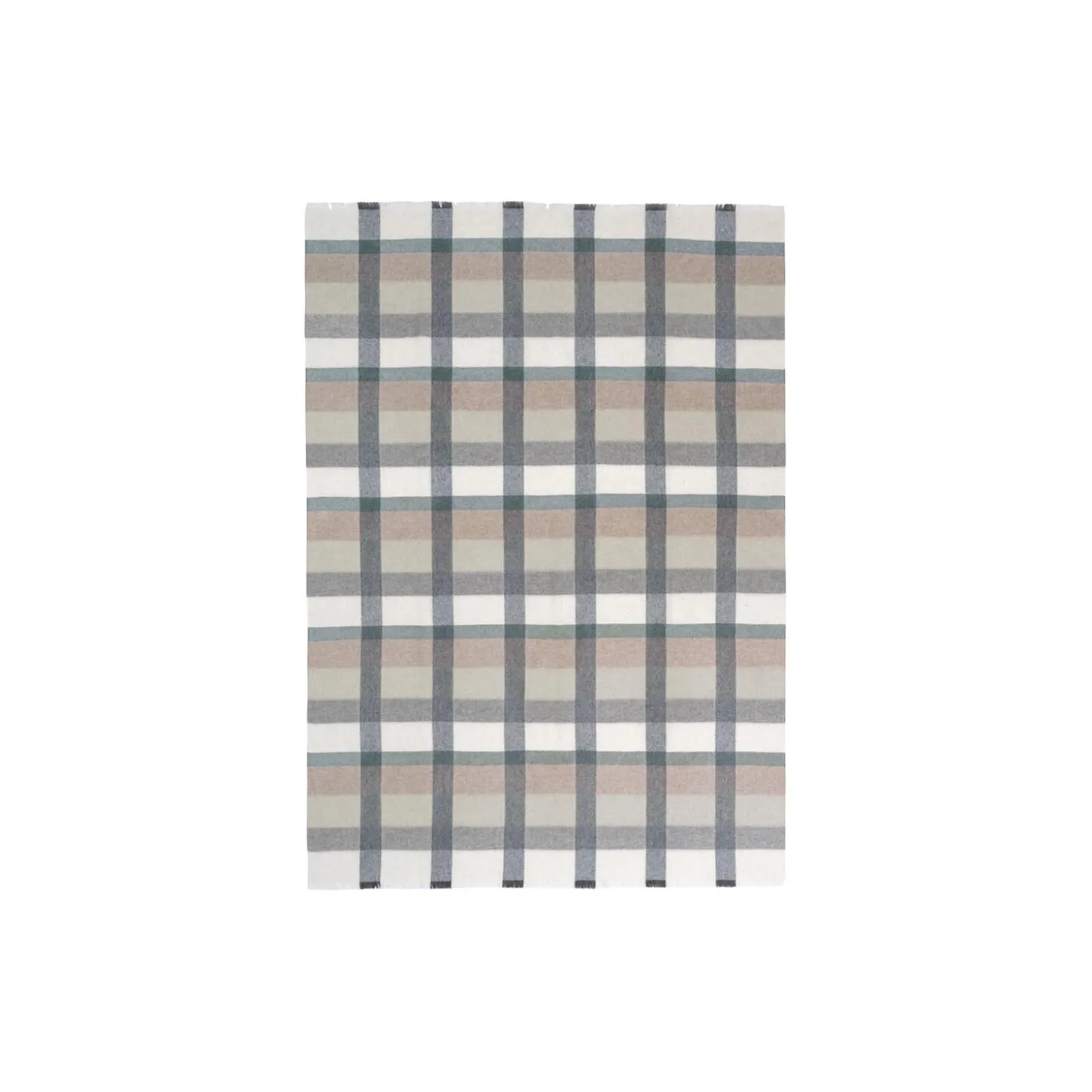 Intersection plaid, green/white/grey