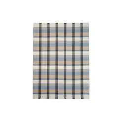 Intersection plaid, ocean blue/white/grey