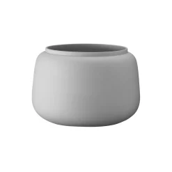 Klassisk vase bred lille, grå