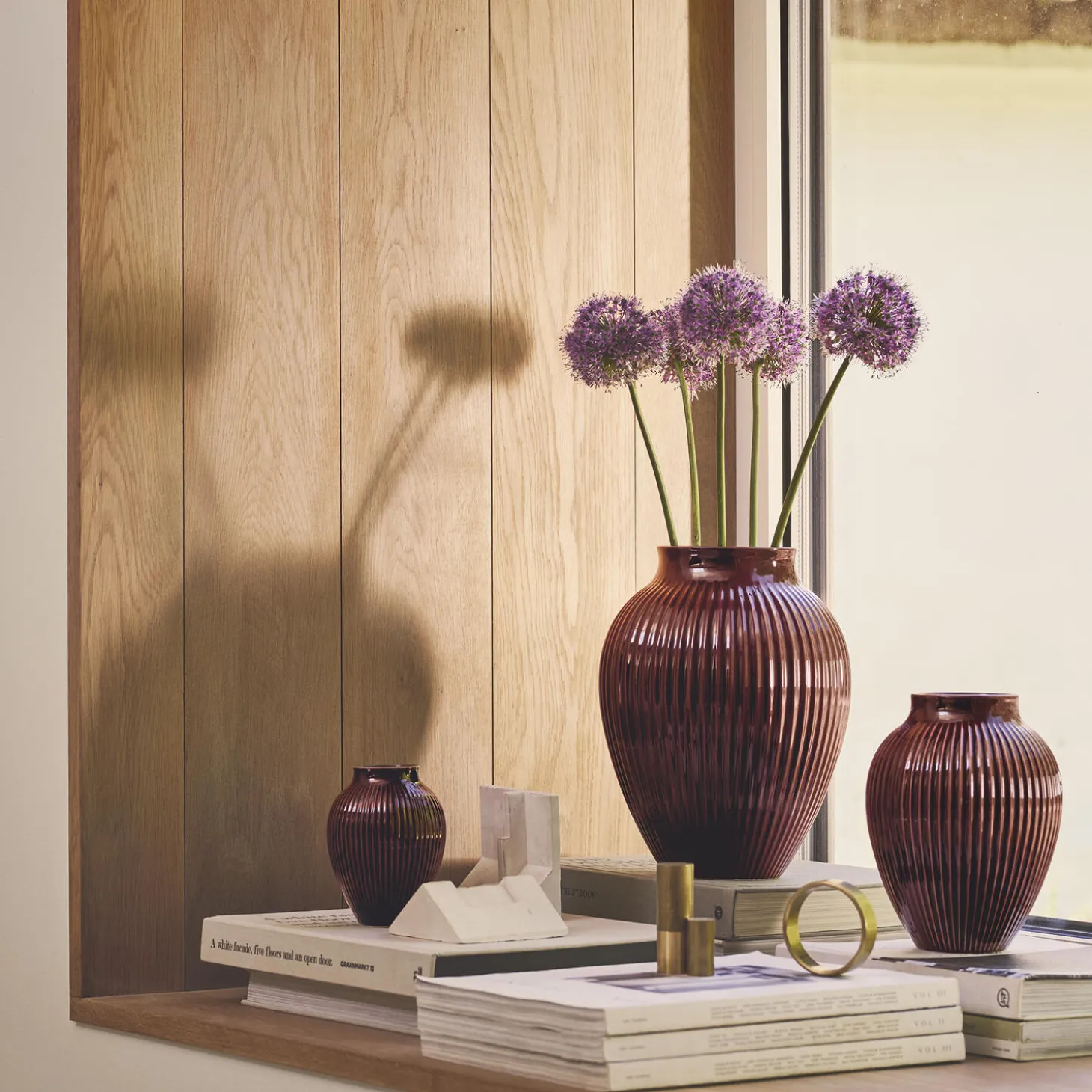 Knabstrup vase ripple, berry