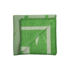 KROKODILLE Half Size Throw, green/natural