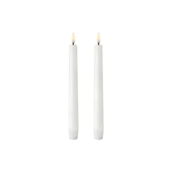 LED Classic Taper Candle 20 cm 2 pcs, nordic white