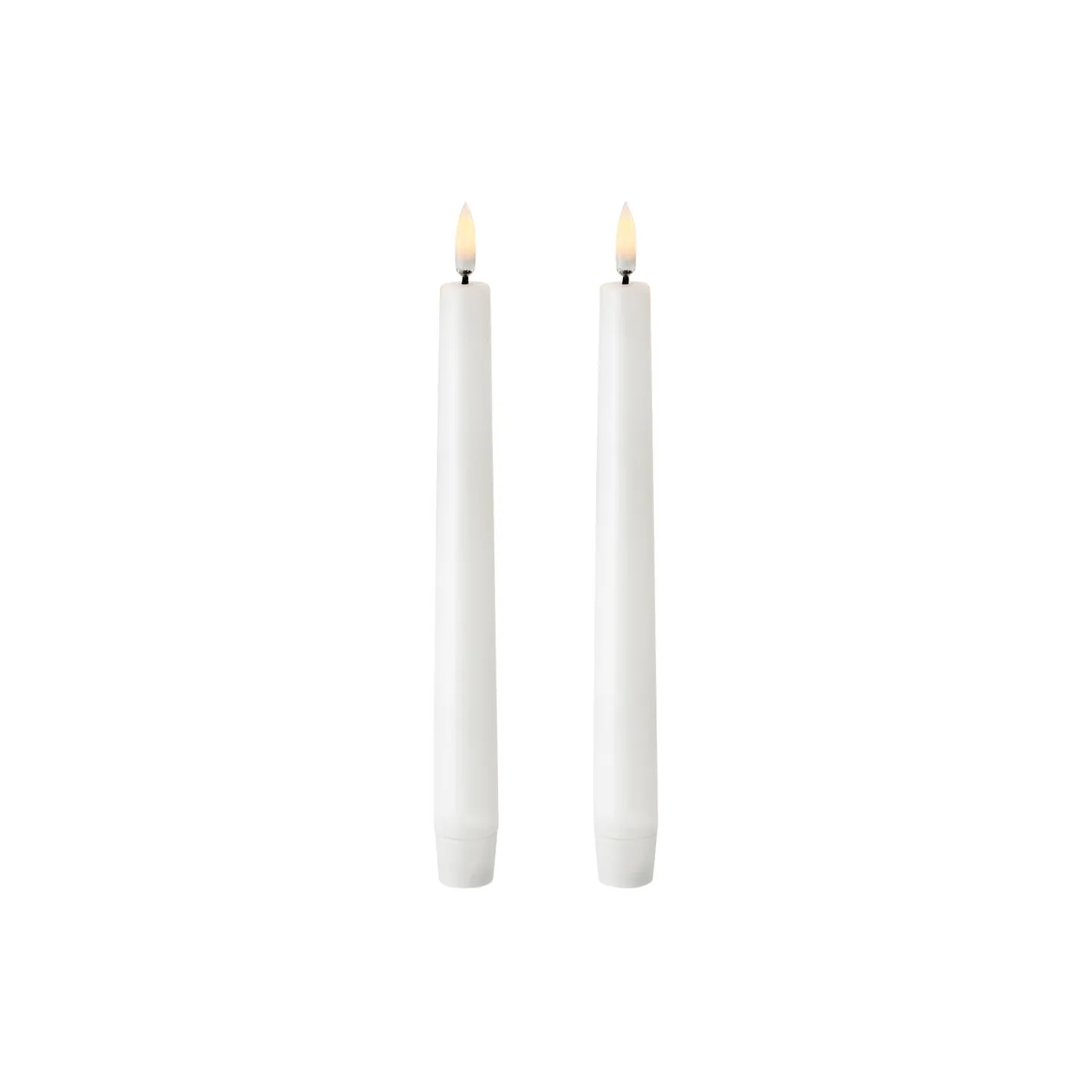 LED Classic Taper Candle 20 cm 2 pcs, nordic white