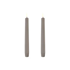 LED Classic Taper Candle 20 cm 2 pcs, sandstone