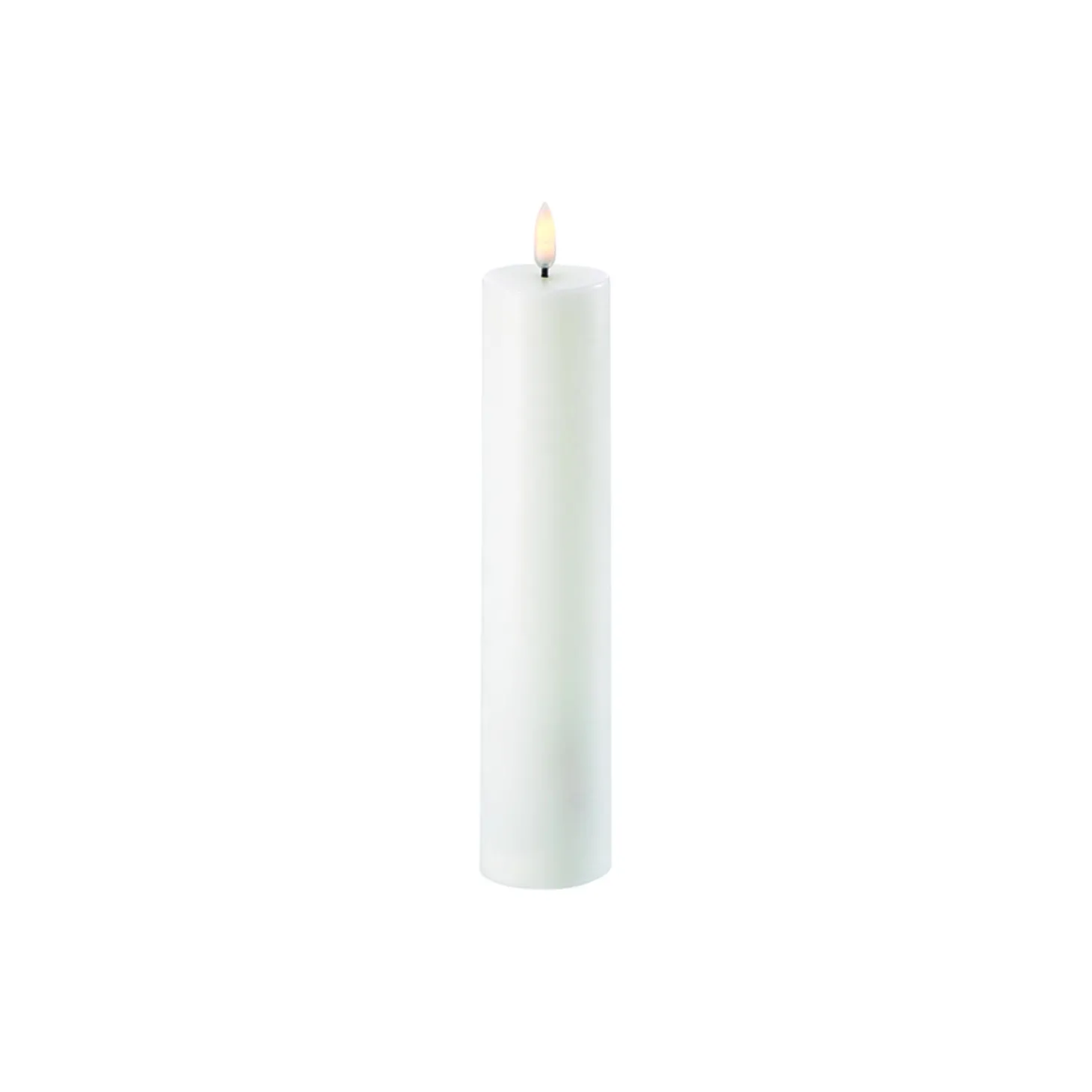 LED Mini Pillar Candle 22 cm, nordic white