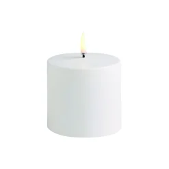 LED Outdoor Pillar Candle 8 cm, white
