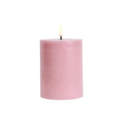 LED Pillar Candle 10 cm, dusty rose