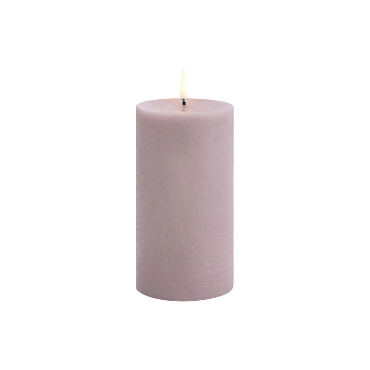 LED Pillar Candle 15 cm, light lavender