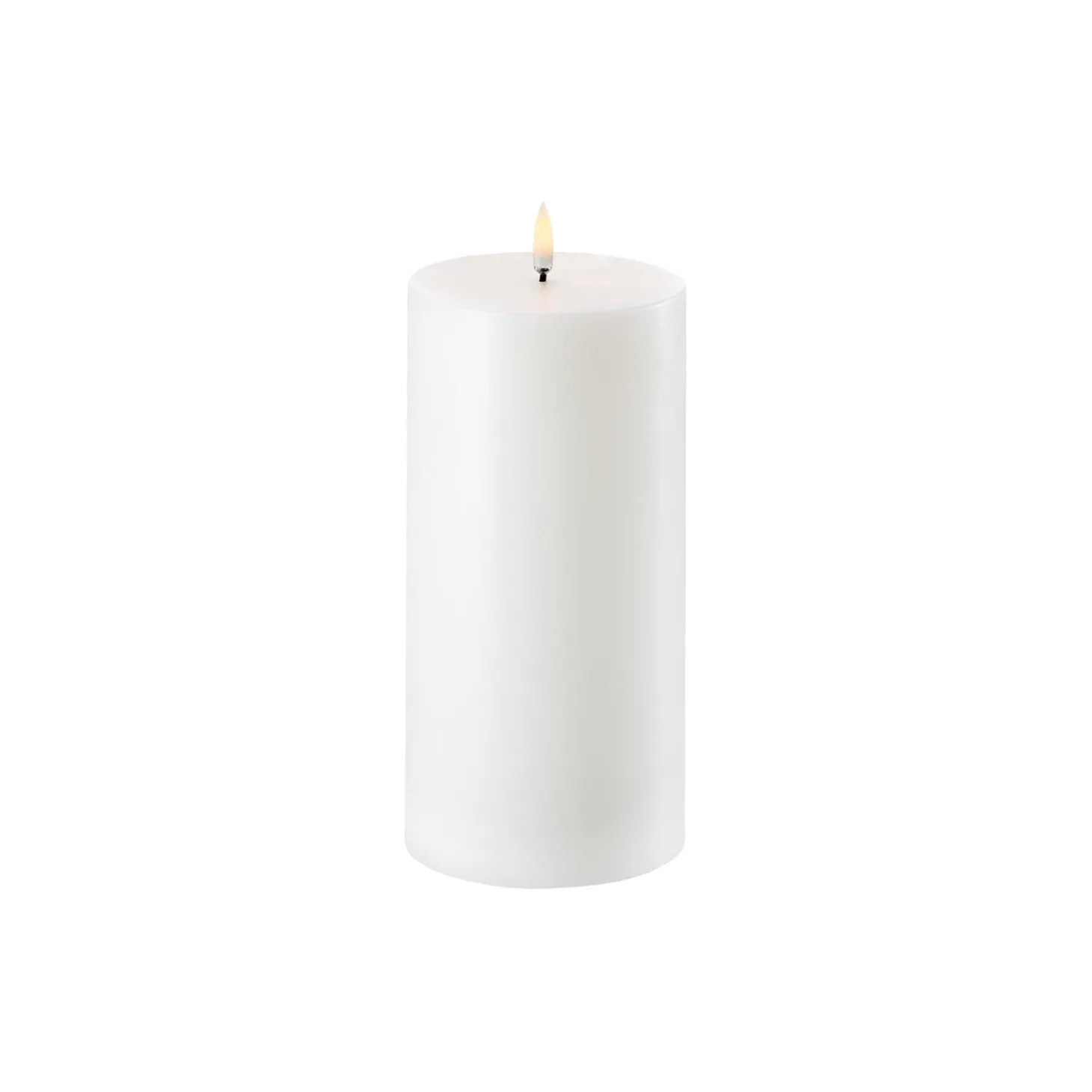 LED Pillar Candle 20 cm, nordic white