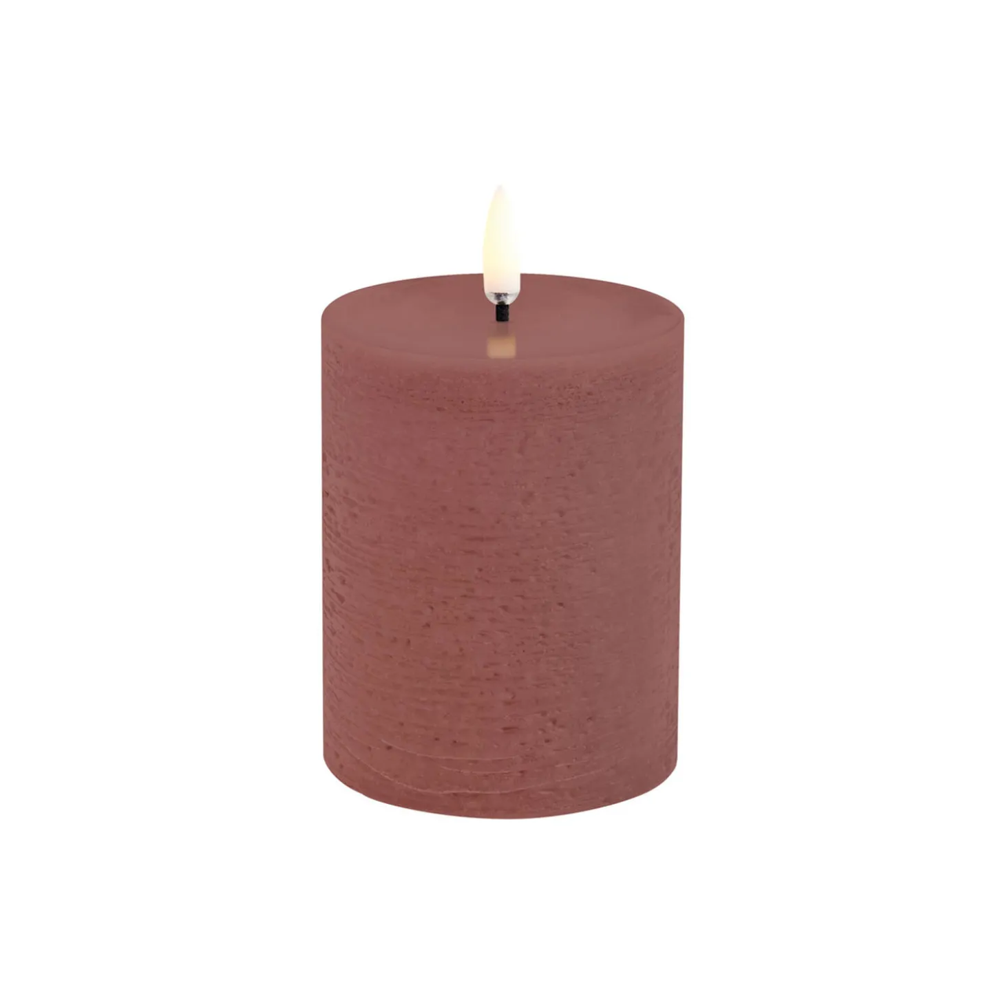LED Pillar Candle 10 cm, terracotta