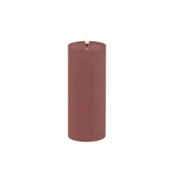 LED Pillar Candle 20 cm, terracotta