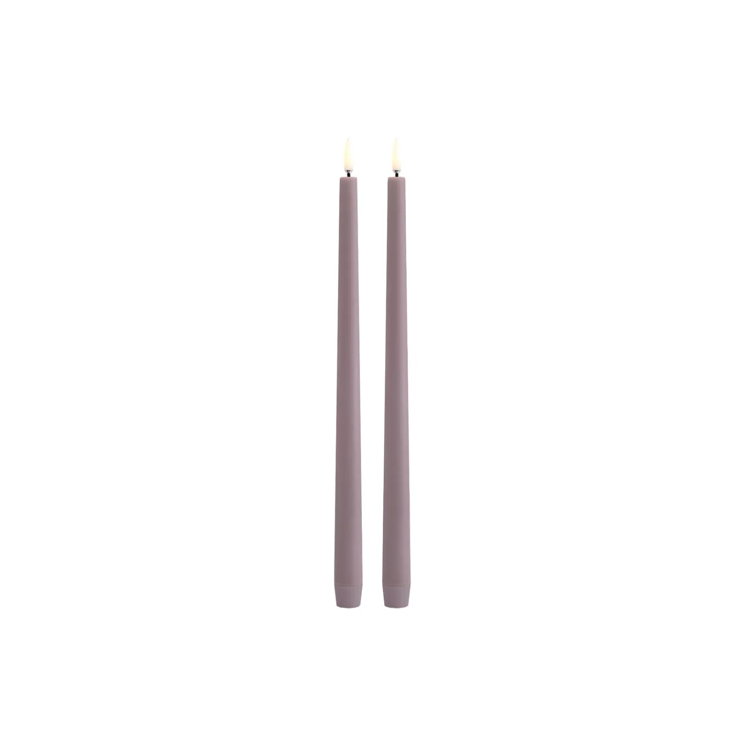 LED Slim Taper Candle 32 cm 2 pcs, light lavender