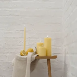 LED Slim Taper Candle 32 cm 2 pcs, wheat yellow