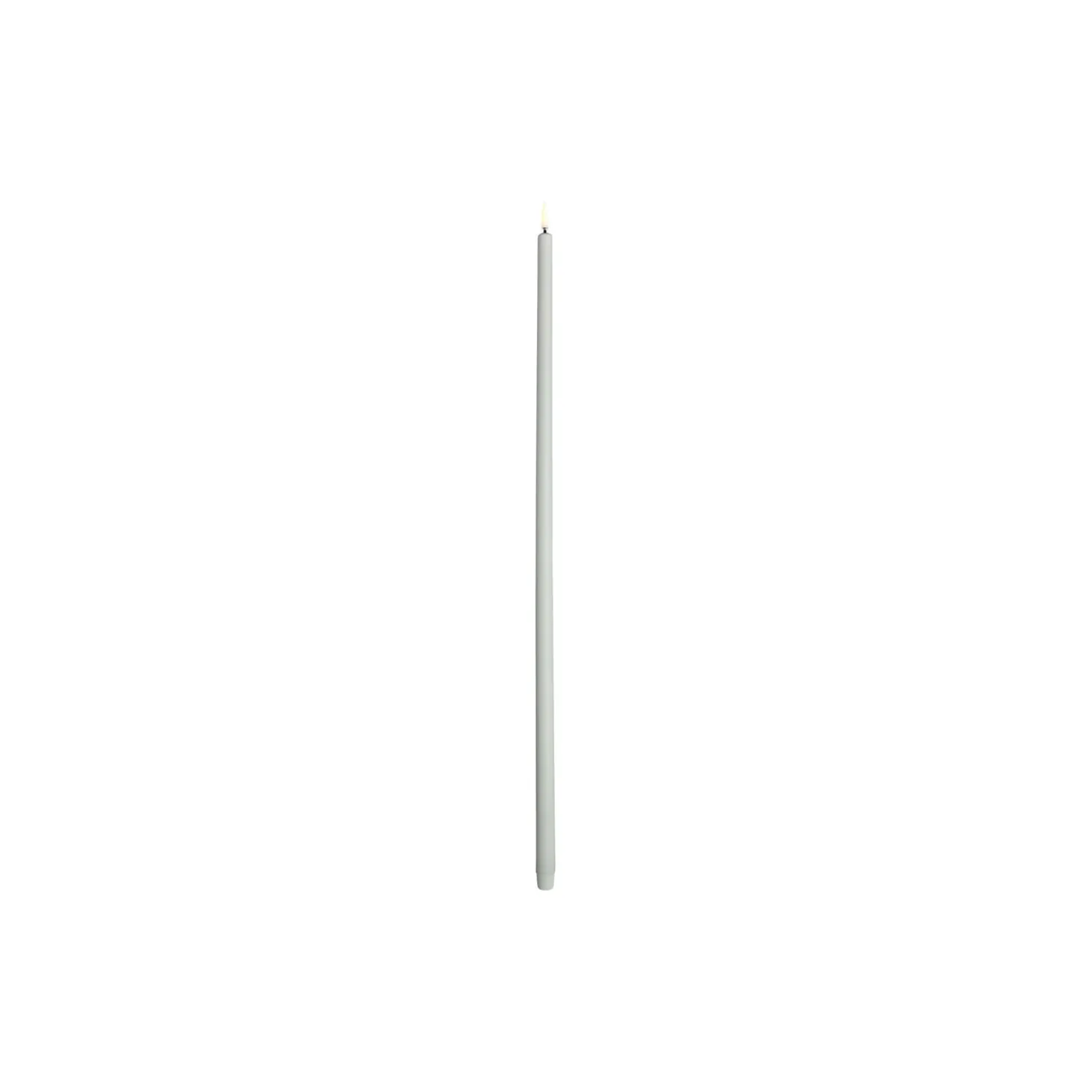 LED tall taper candle, dusty green