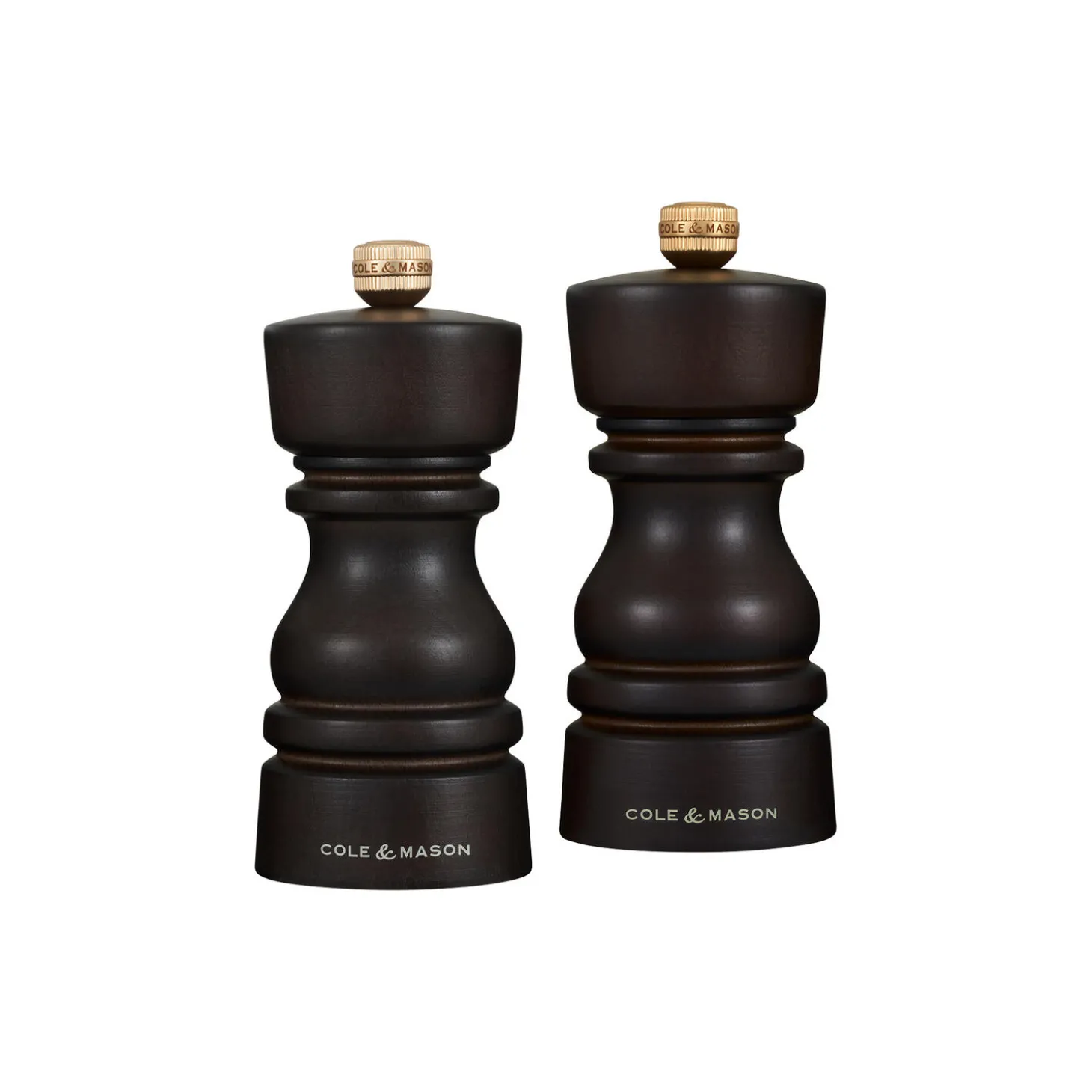 London Salt and pepper set, mørk brun