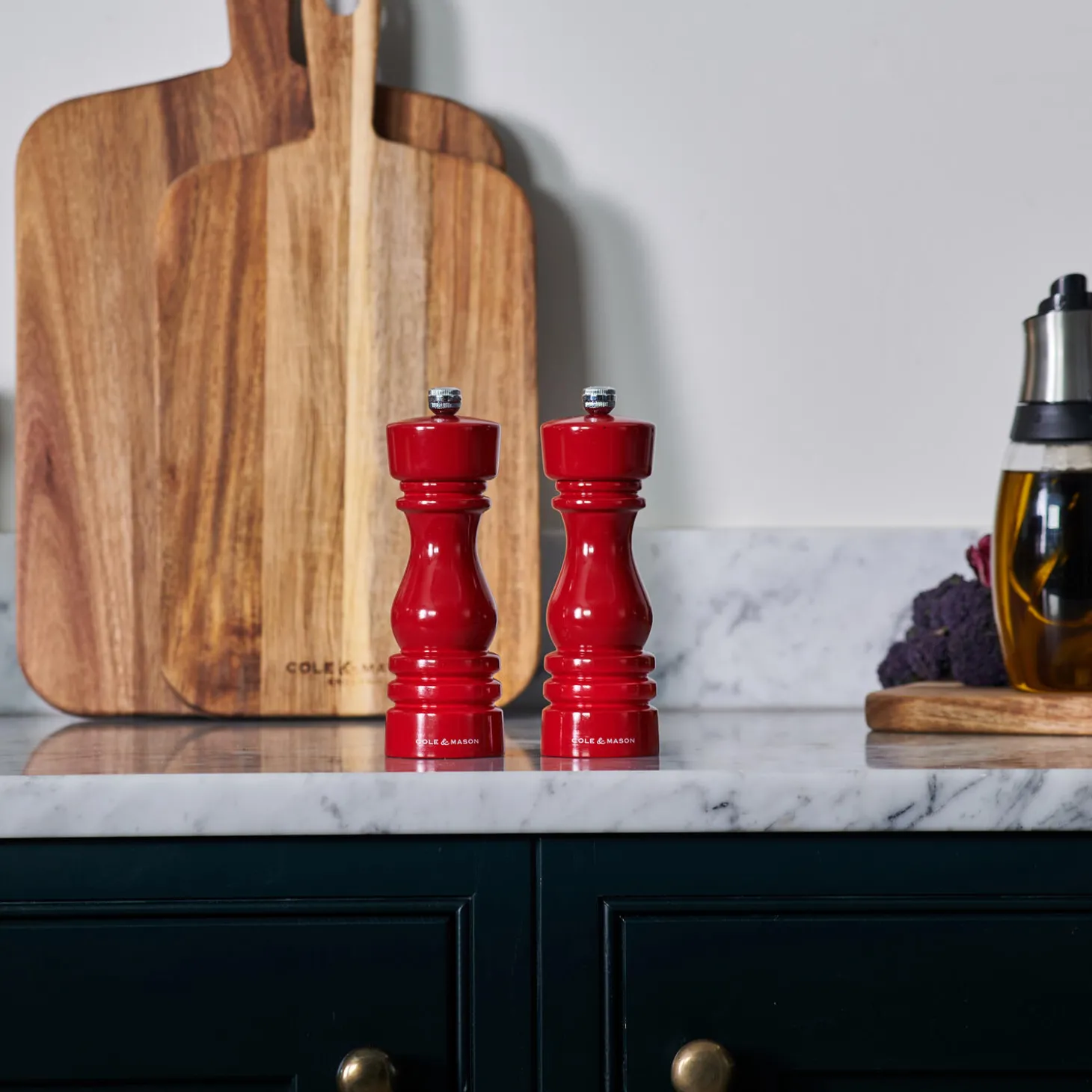 London Salt and pepper set, rød